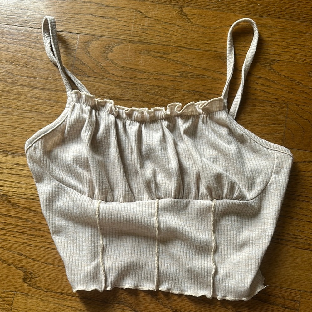 PAPAYA Women's Cream Sleeveless Top